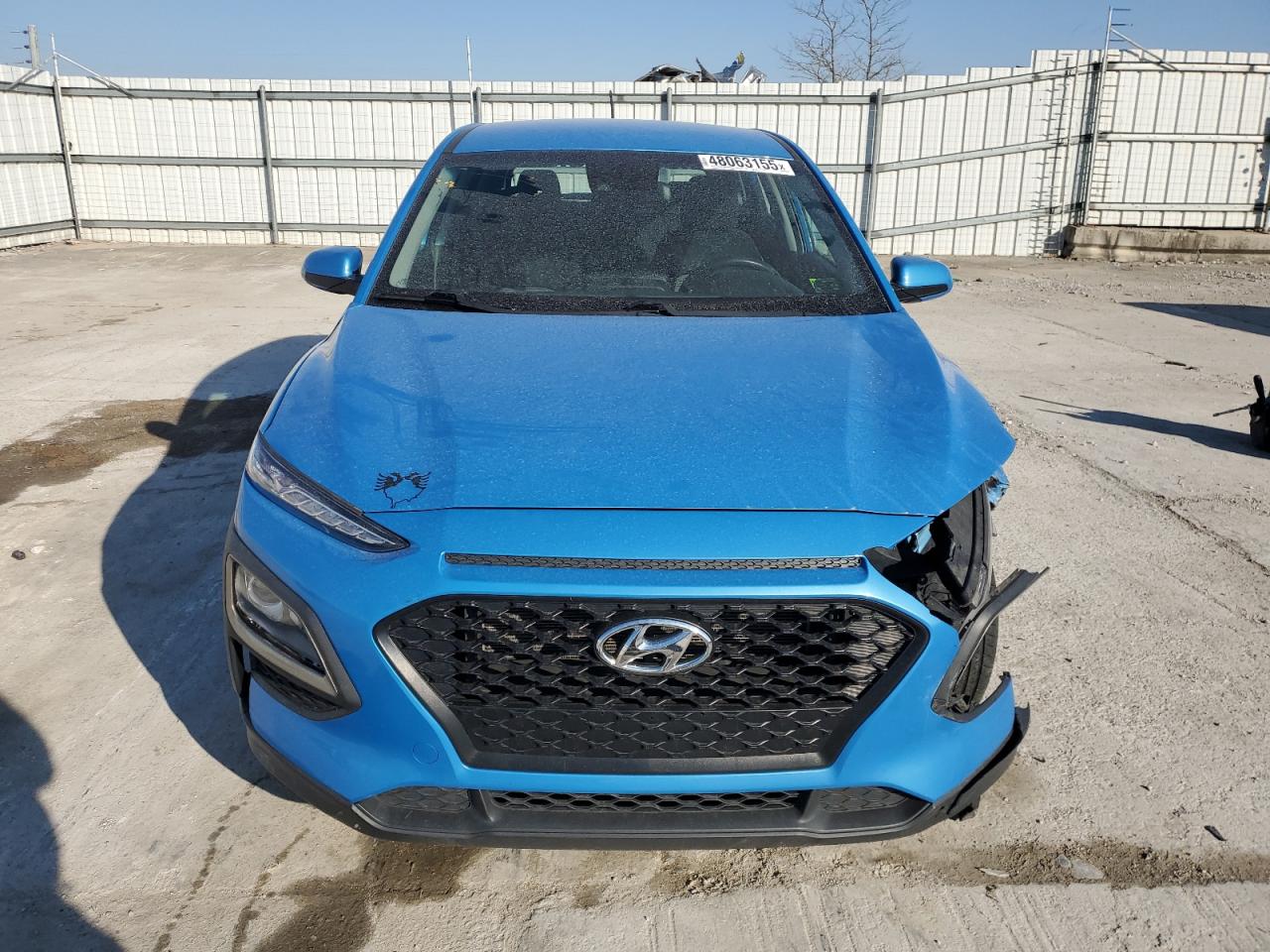 2019 Hyundai Kona VIN KM8K1CAA7KU297886 Copart auction photo, front end / side damage thumbnail 5