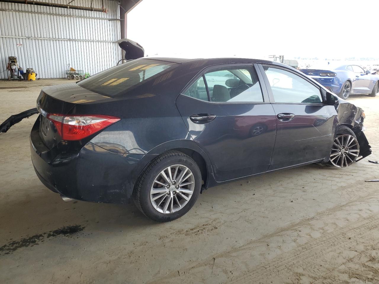 2015 Toyota Corolla VIN 5YFBURHE0FP256171 Copart auction photo, front end / side damage thumbnail 3