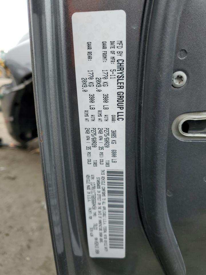 2011 Dodge RAM VIN 1D7RV1CT6BS660450 Copart auction photo, front end / undercarriage damage thumbnail 14