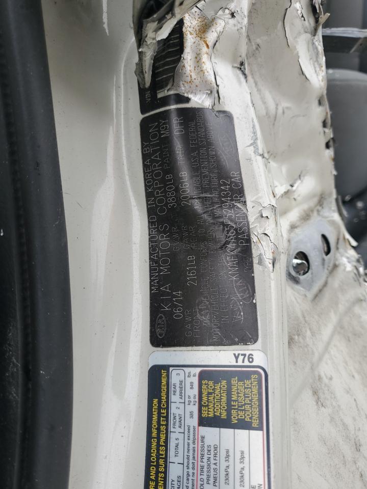 2015 KIA Forte VIN KNAFK4A65F5294342 Copart auction photo, rollover damage thumbnail 13