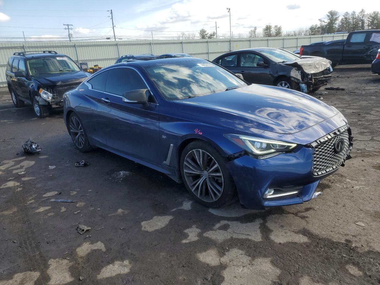 2019 Infiniti Q60 VIN JN1EV7EK3KM231211 Copart auction photo, front end damage thumbnail 4