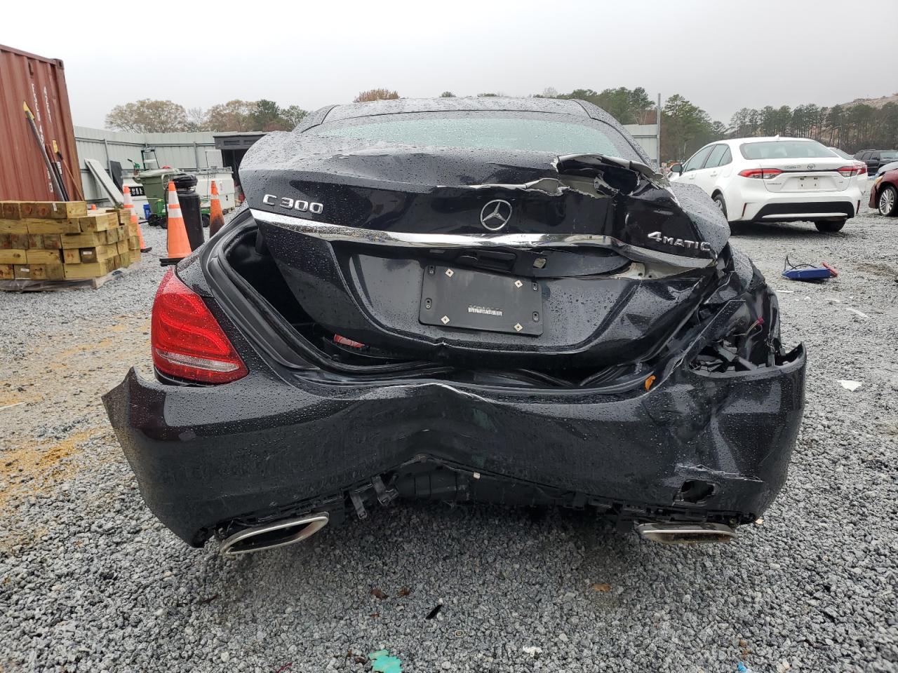 2015 Mercedes-Benz C-klasse VIN 55SWF4KB8FU091932 Copart auction photo, rear end / side damage thumbnail 6