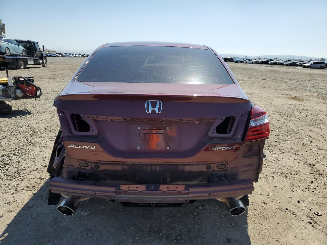 2017 Honda Accord VIN 1HGCR2F57HA241725 Copart auction photo, rear end / side damage thumbnail 6