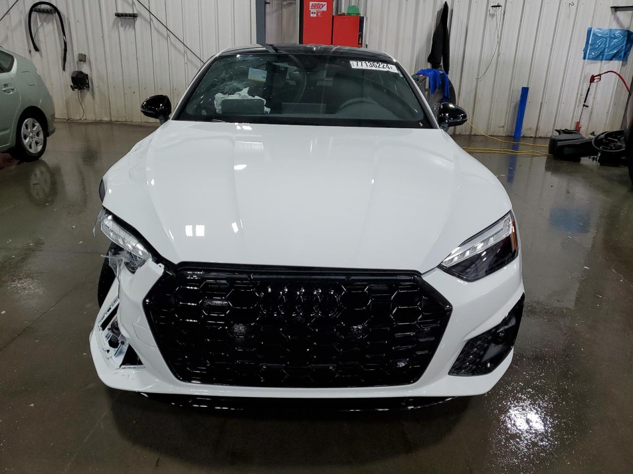 2023 Audi A5 VIN WAUFACF53PA046905 Copart auction photo, front end / side damage thumbnail 5