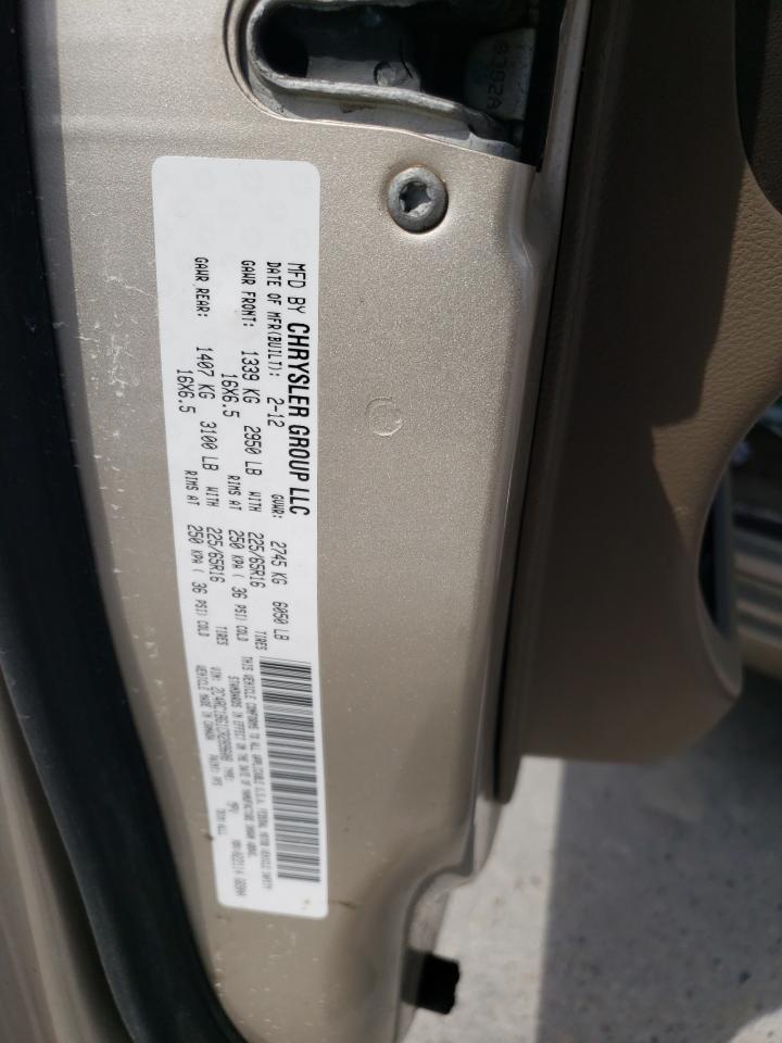 2012 Chrysler Town & Country VIN 2C4RC1BG1CR289608 Copart auction photo, side damage thumbnail 14