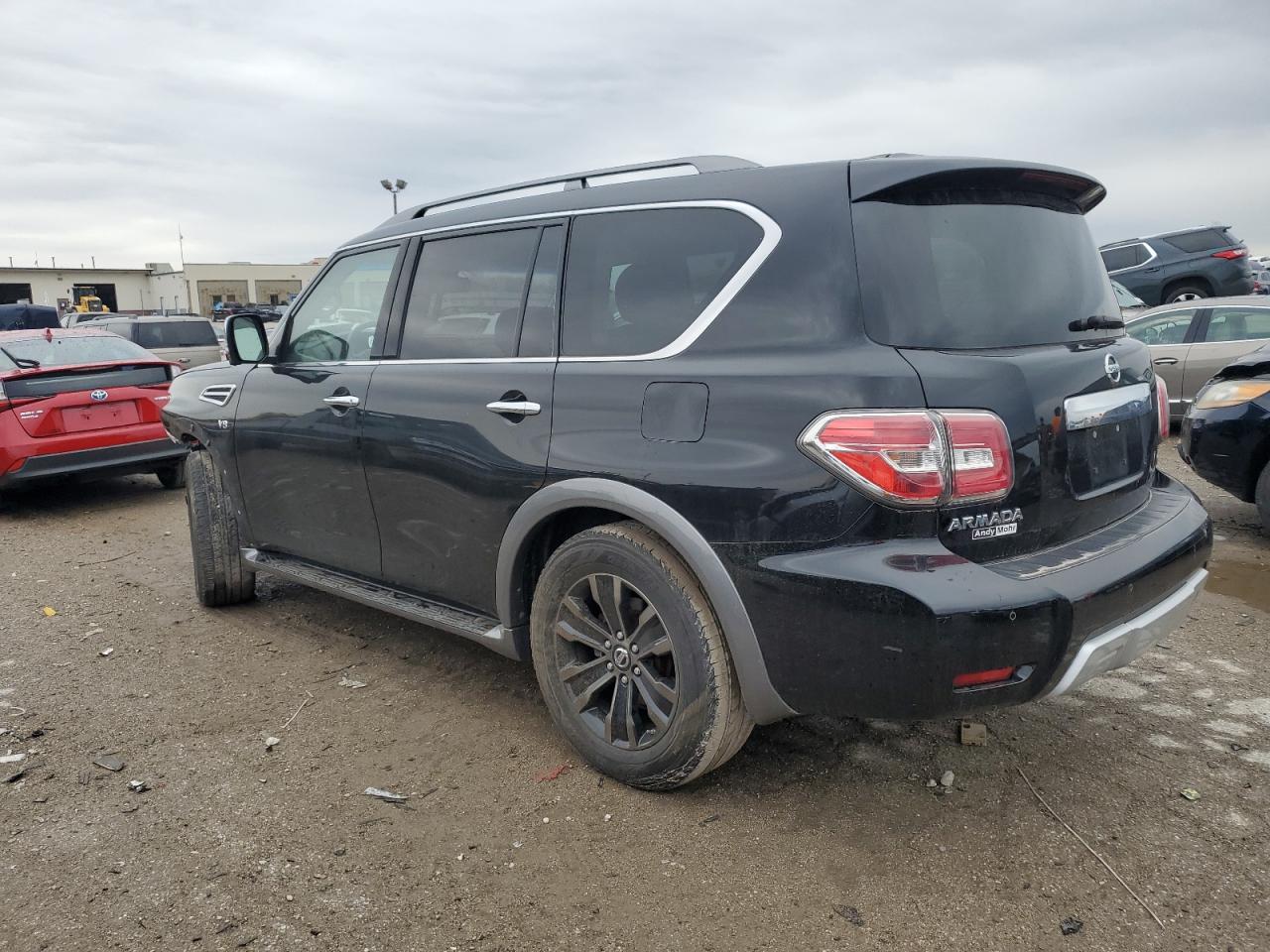 2017 Nissan Armada VIN JN8AY2NEXH9707499 Copart auction photo, front end / mechanical damage thumbnail 2