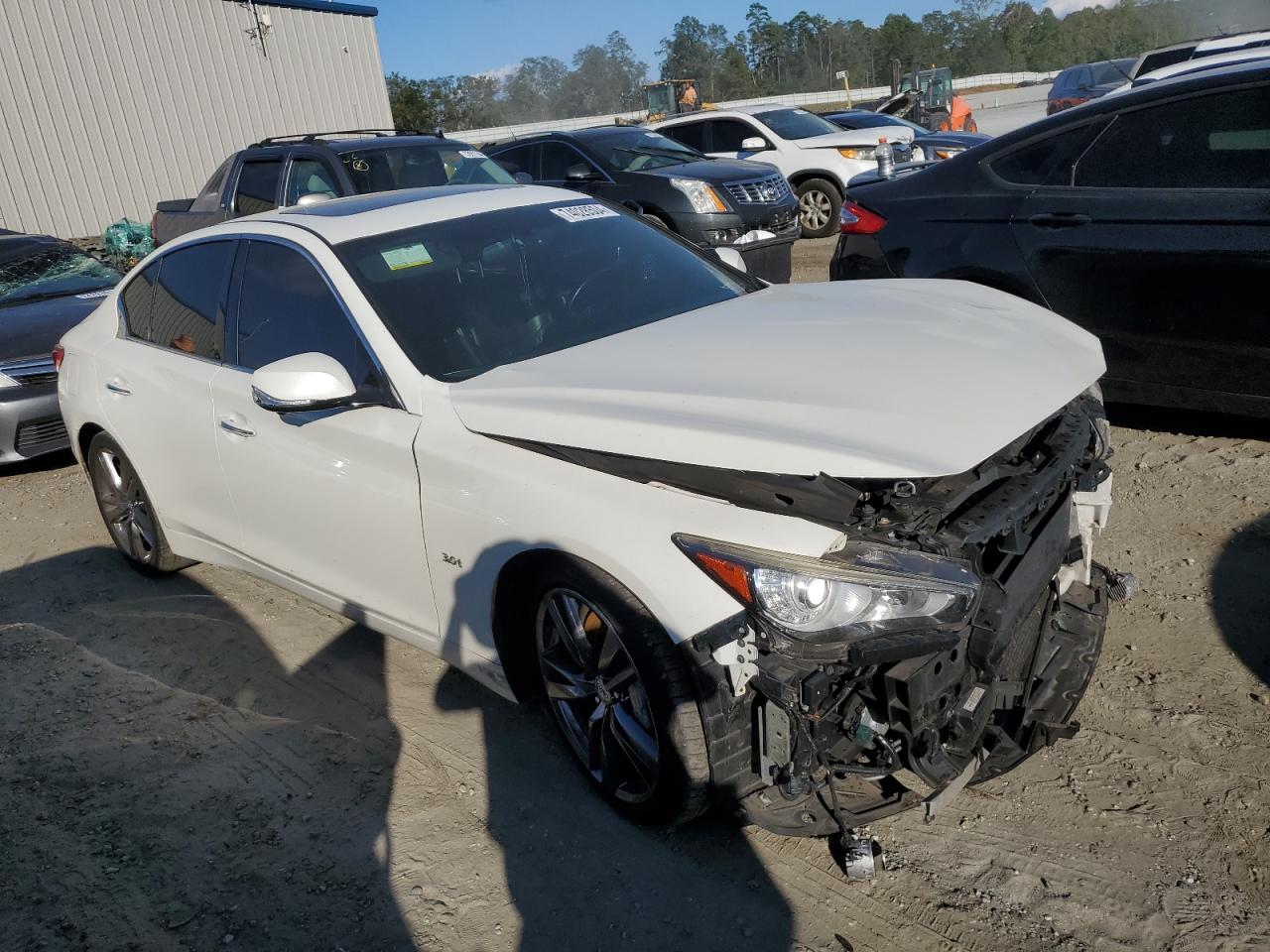 2017 Infiniti Q50 VIN JN1EV7AP4HM736555 Copart auction photo, front end damage thumbnail 4