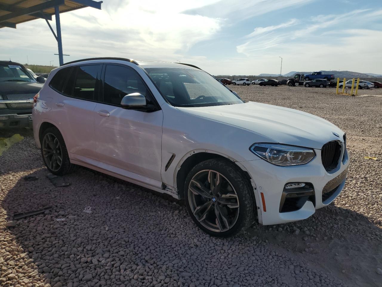 2018 BMW X3 VIN 5UXTS3C54J0Y99428 Copart auction photo, front end / side damage thumbnail 4