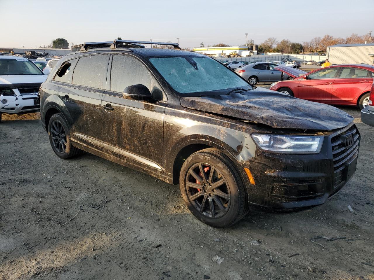 2018 Audi Q7 VIN WA1LHAF73JD021087 Copart auction photo, all over damage thumbnail 4