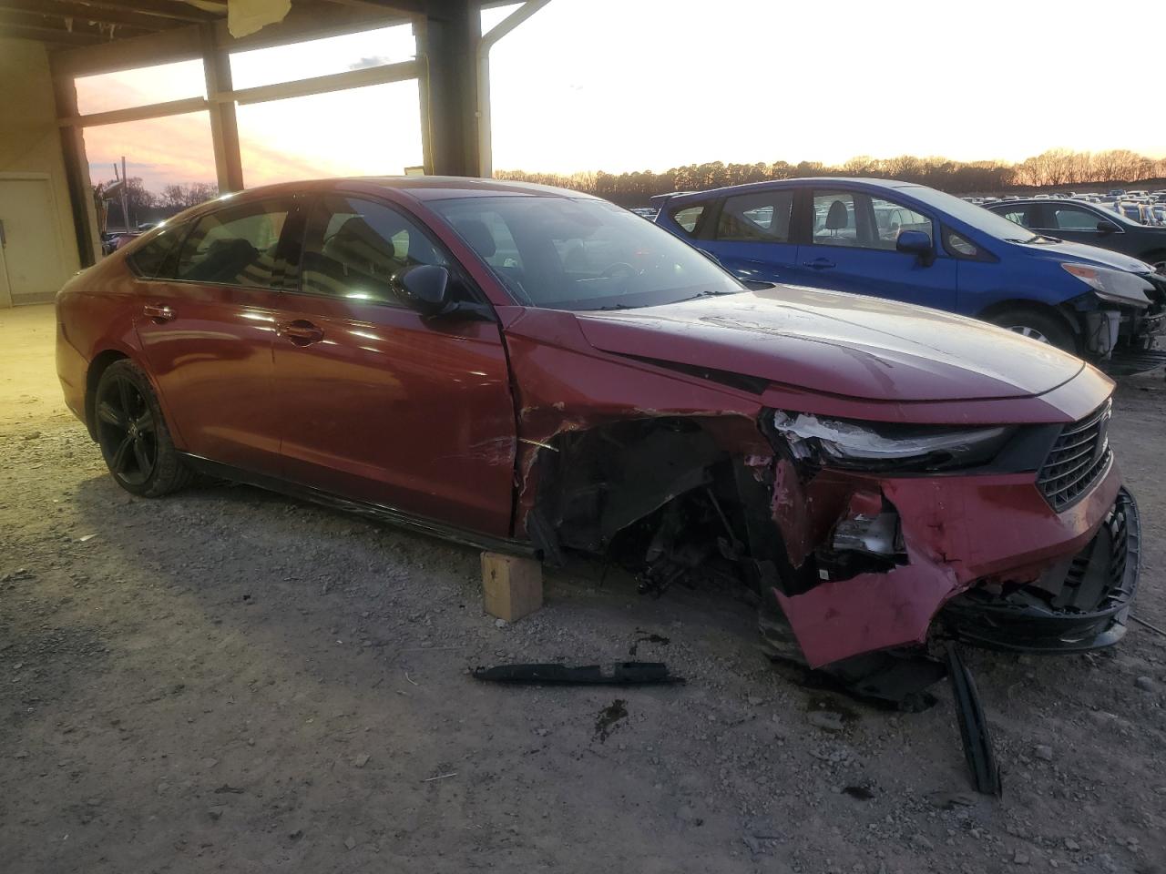 2023 Honda Accord VIN 1HGCY2F7XPA039187 Copart auction photo, front end / side damage thumbnail 4