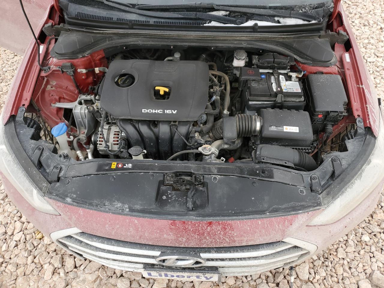 2017 Hyundai Elantra VIN KMHD84LF5HU211843 Copart auction photo, front end damage thumbnail 13