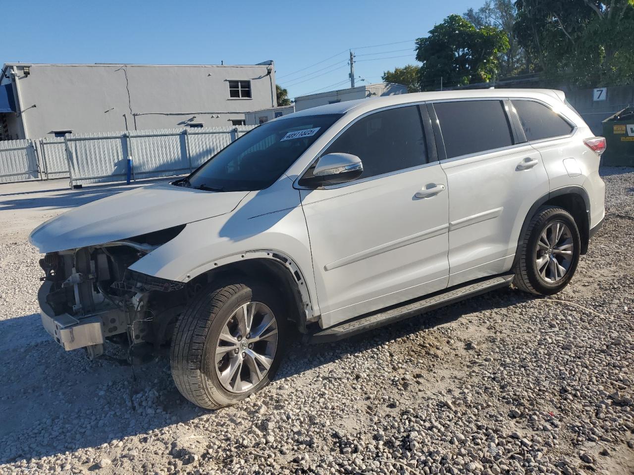 2015 Toyota Highlander VIN 5TDZKRFH6FS105439 - Copart auction photo