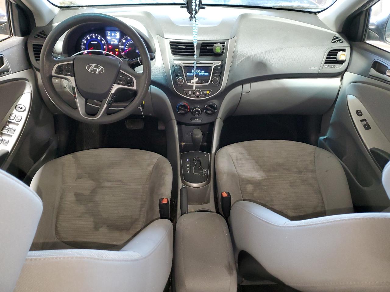 2017 Hyundai Accent VIN KMHCT4AE4HU283783 Copart auction photo, front end / side damage thumbnail 8