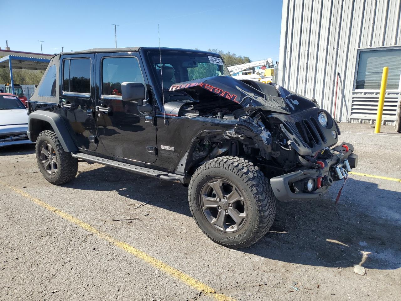 2017 Jeep Wrangler VIN 1C4BJWFG8HL705717 Copart auction photo, front end damage thumbnail 4
