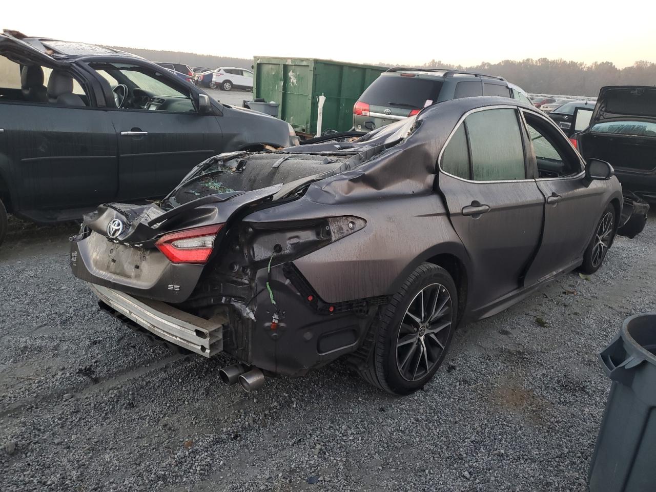 2022 Toyota Camry VIN 4T1G11AK3NU637638 Copart auction photo, top/roof / all over damage thumbnail 3