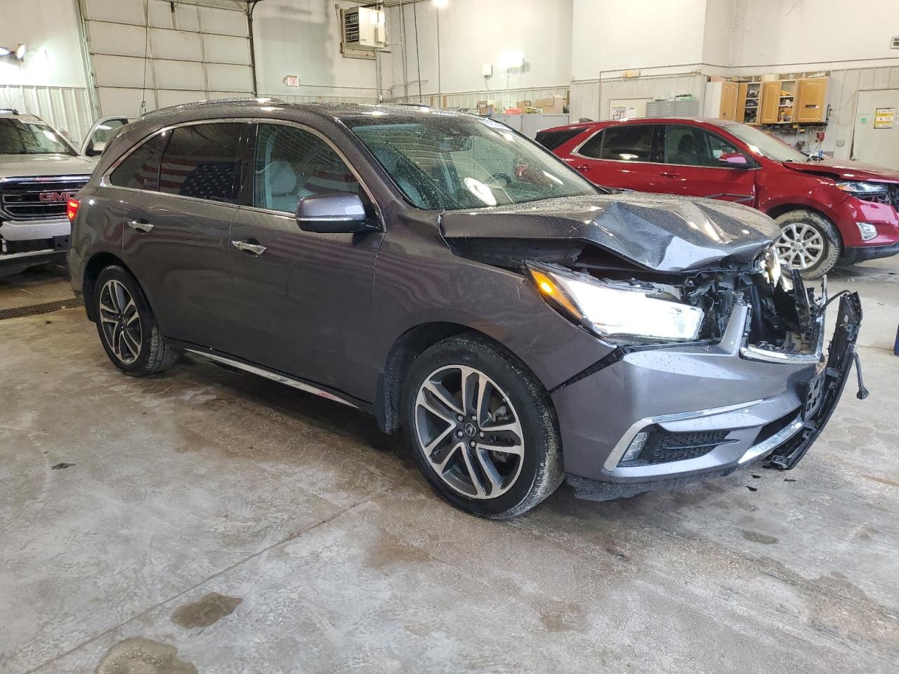 2017 Acura MDX VIN 5FRYD4H85HB022323 Copart auction photo, front end / side damage thumbnail 4