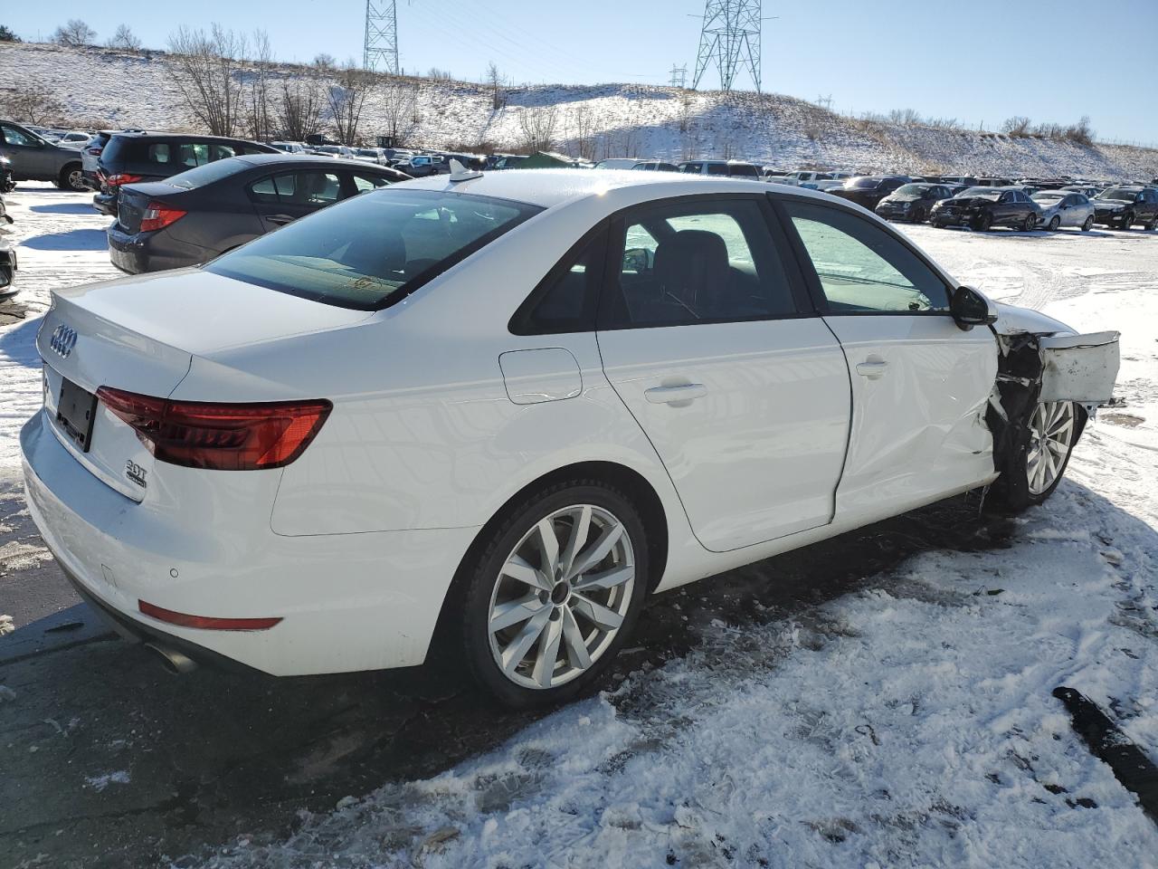 2017 Audi A4 VIN WAUANAF42HN016024 Copart auction photo, front end / side damage thumbnail 3