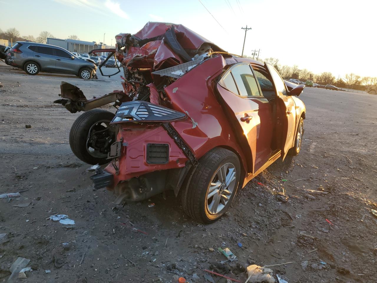 2019 Hyundai Elantra VIN 5NPD84LF1KH464101 Copart auction photo, all over damage thumbnail 3
