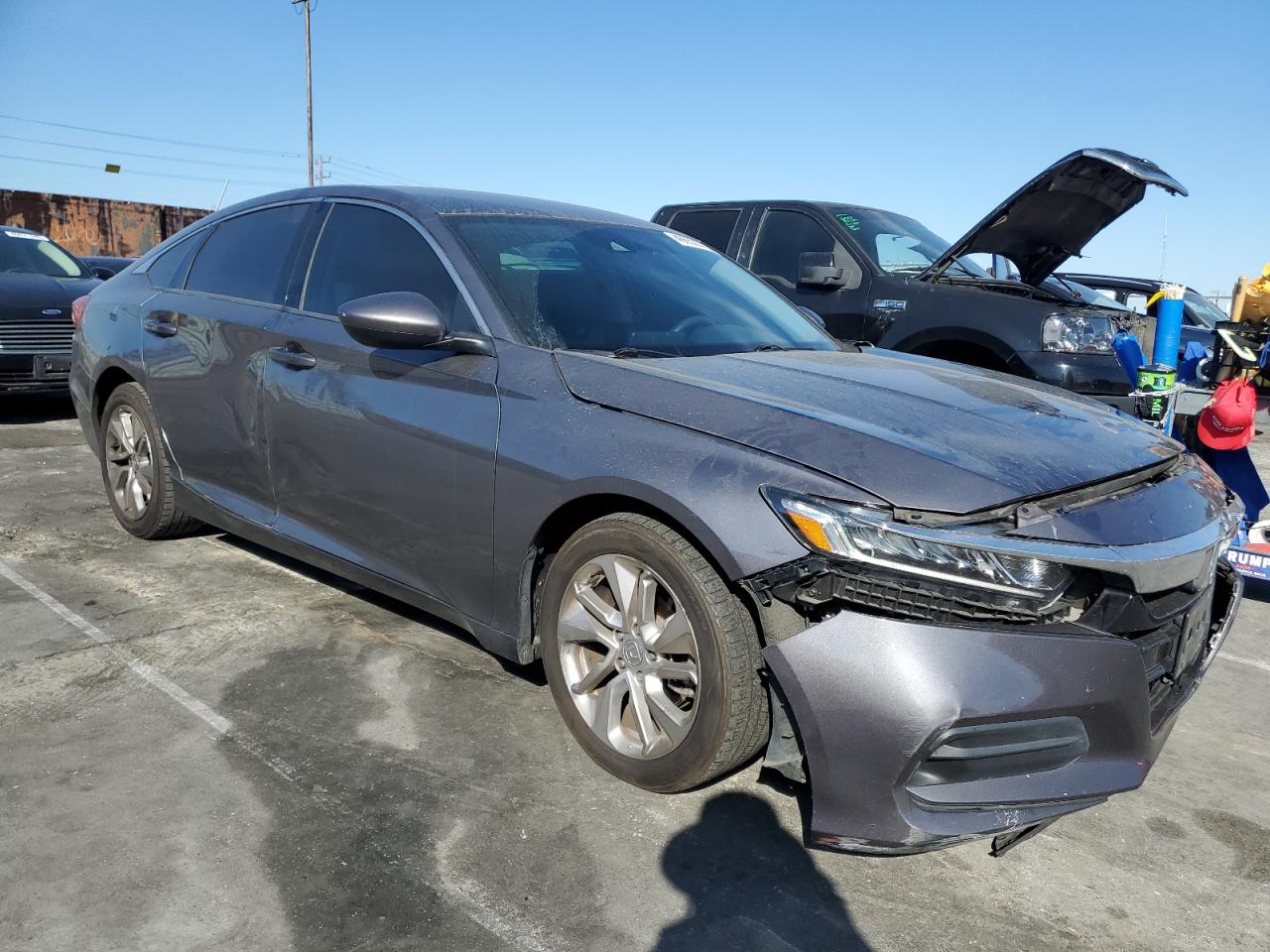 2018 Honda Accord VIN 1HGCV1F15JA230523 Copart auction photo, front end / side damage thumbnail 4