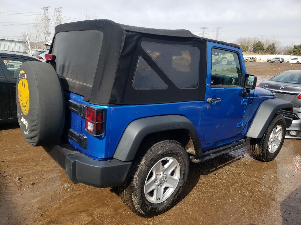 2016 Jeep Wrangler VIN 1C4AJWAG2GL113425 Copart auction photo, side damage thumbnail 3