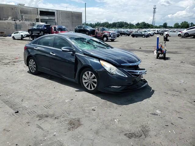 2014 Hyundai Sonata VIN 5NPEC4AC1EH831837 Copart auction photo, front end / side damage thumbnail 11