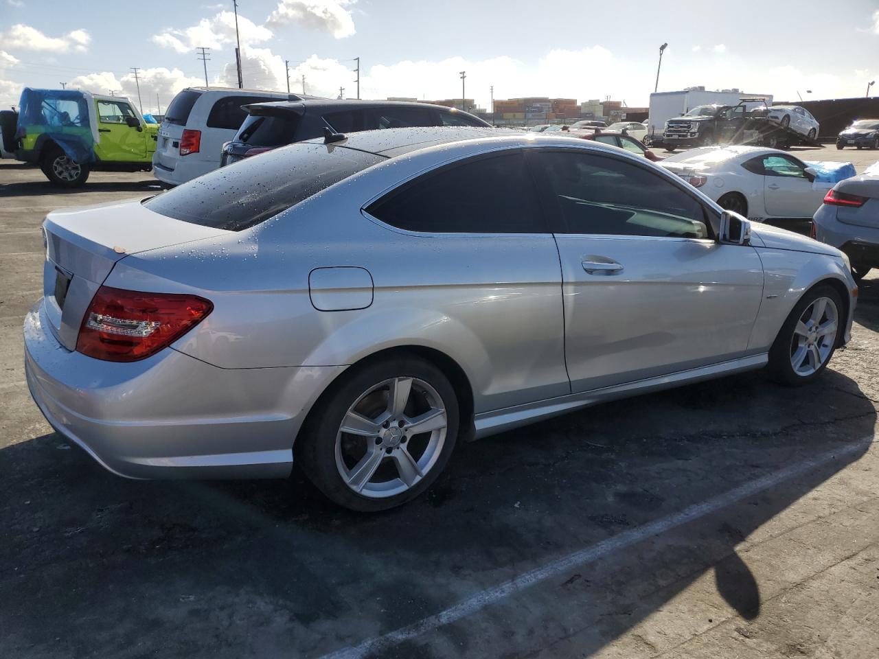 2012 Mercedes-Benz C-klasse VIN WDDGJ4HB7CF755503 Copart auction photo, side / mechanical damage thumbnail 3