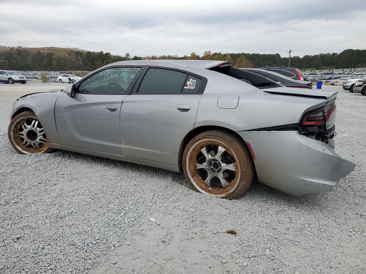 2015 Dodge Charger VIN 2C3CDXBG6FH858747 Copart auction photo, rollover damage thumbnail 2