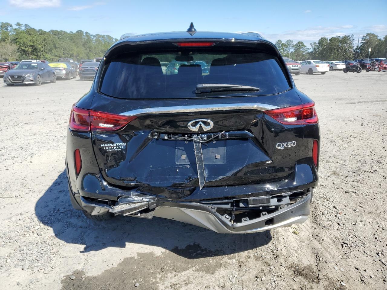 2020 Infiniti QX50 VIN 3PCAJ5M14LF104143 Copart auction photo, rear end damage thumbnail 6