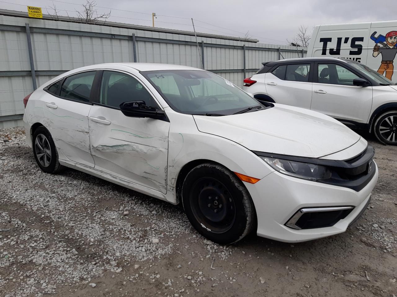 2019 Honda Civic VIN 2HGFC2F67KH587905 Copart auction photo, side / rear end damage thumbnail 4