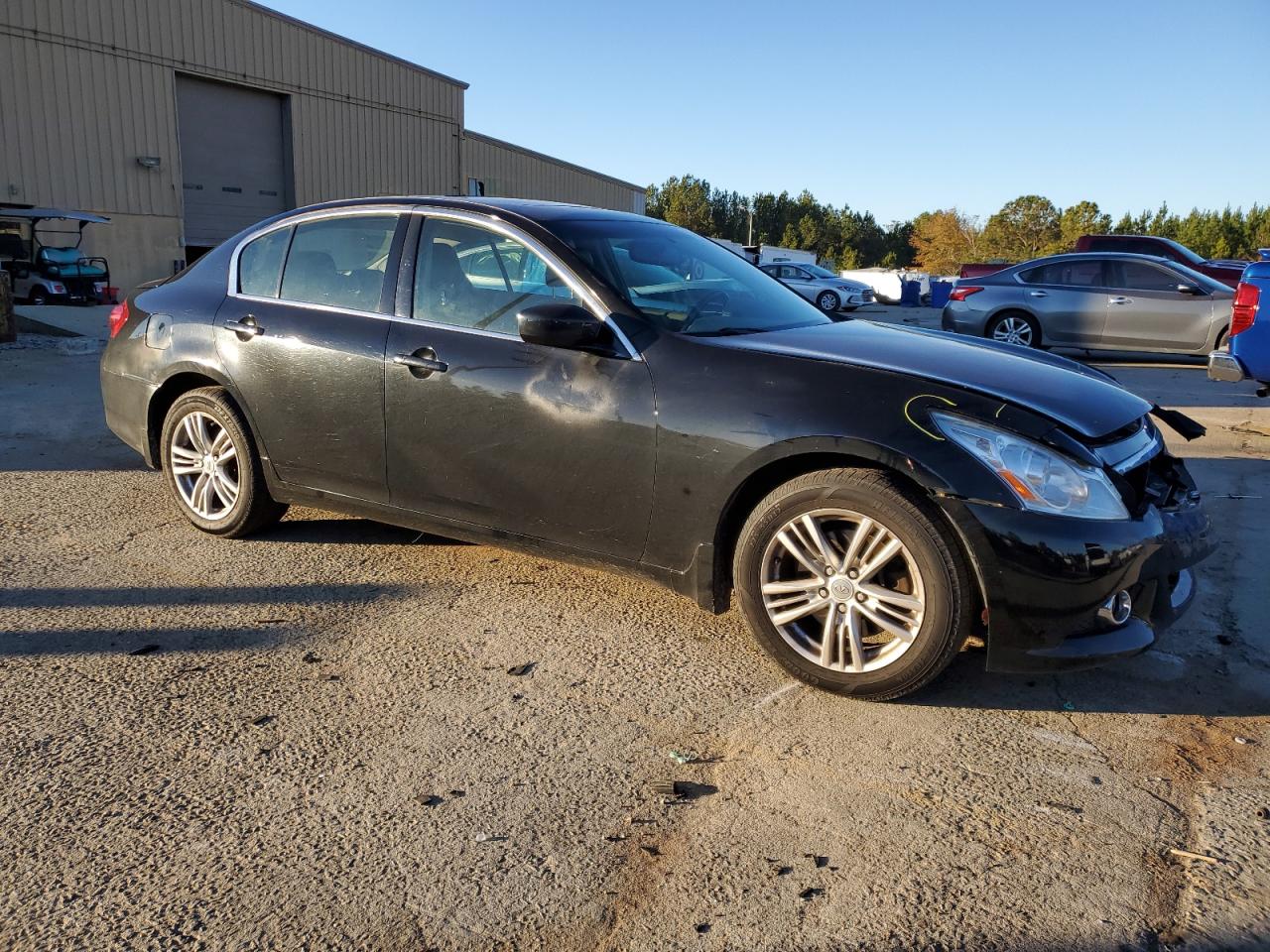 2011 Infiniti G VIN JN1DV6AR1BM654135 Copart auction photo, front end damage thumbnail 4