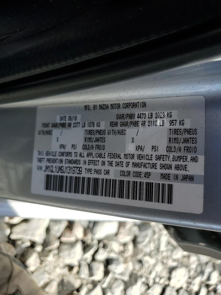 2018 Mazda 6 VIN JM1GL1UM9J1319739 Copart auction photo, front end / side damage thumbnail 13