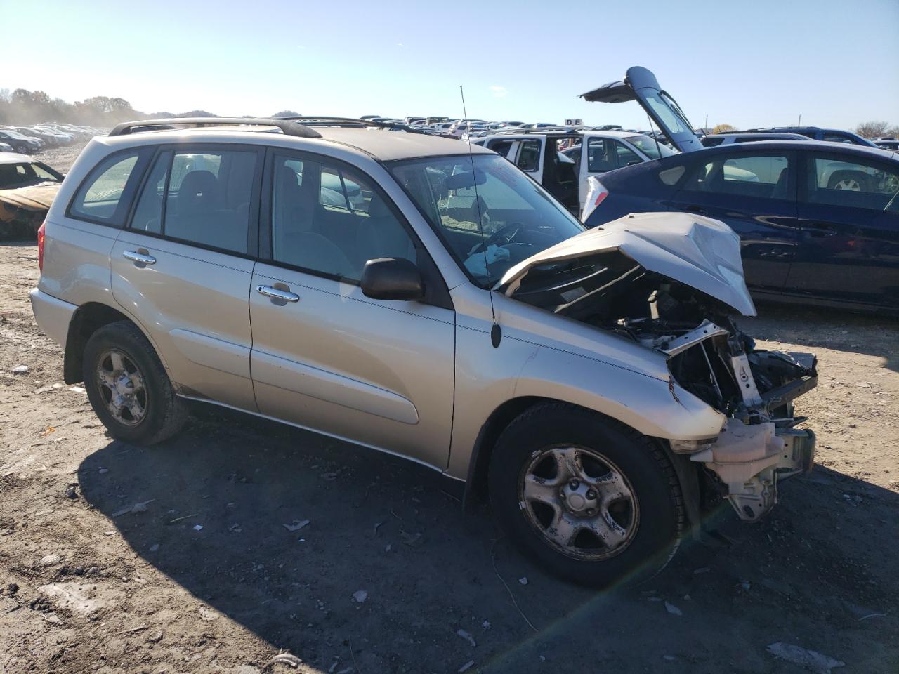 2004 Toyota RAV 4 VIN JTEGD20V140021516 Copart auction photo, front end damage thumbnail 4