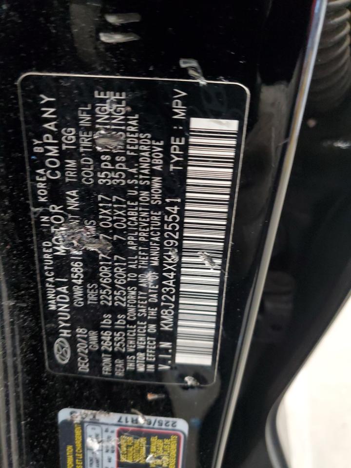 2019 Hyundai Tucson VIN KM8J23A4XKU925541 Copart auction photo, front end damage thumbnail 13