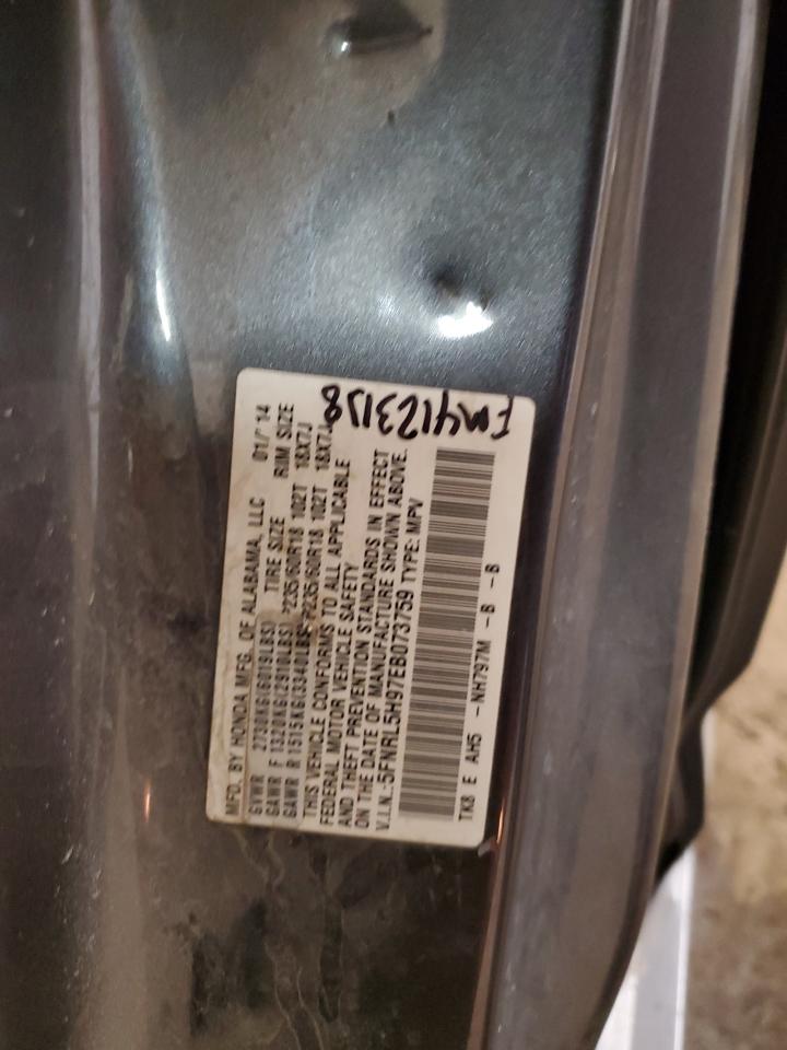 2014 Honda Odyssey VIN 5FNRL5H97EB073759 Copart auction photo, front end damage thumbnail 13