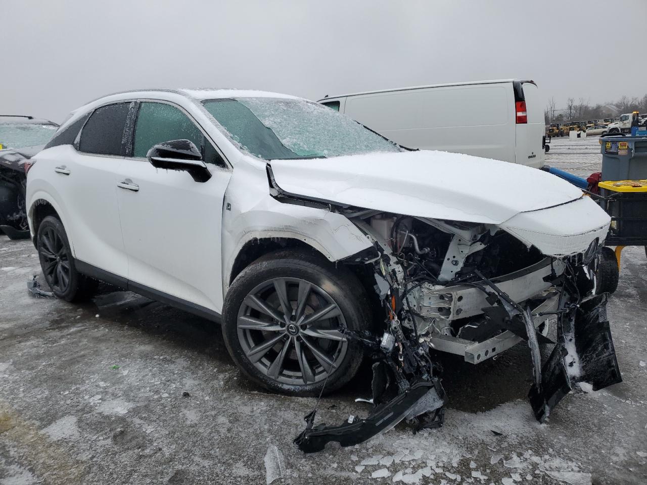 2023 Lexus RX VIN 2T2BAMCA7PC035776 Copart auction photo, front end / side damage thumbnail 4