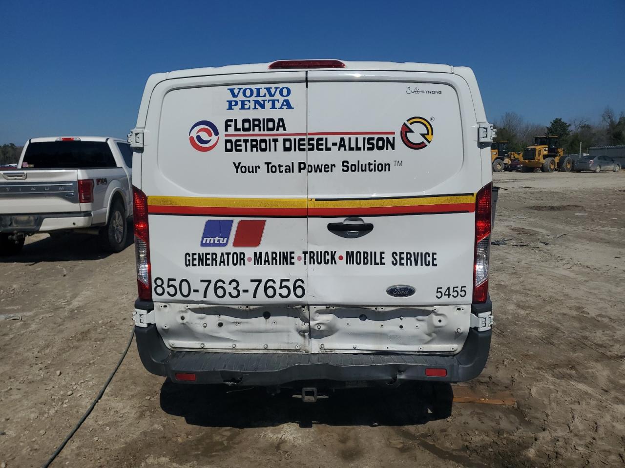 2015 Ford Transit VIN 1FTNR1YG6FKB25682 Copart auction photo, rear end damage thumbnail 6