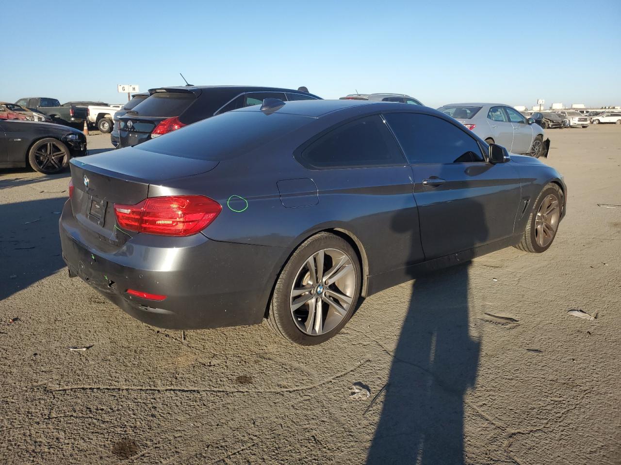 2014 BMW 4er VIN WBA3N9C51EK244646 Copart auction photo, rear end damage thumbnail 3
