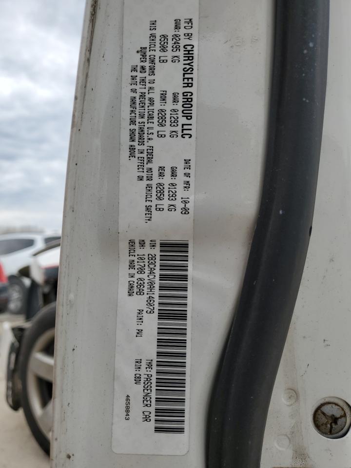 2010 Dodge Charger VIN 2B3CA4CV0AH146079 Copart auction photo, front end damage thumbnail 12