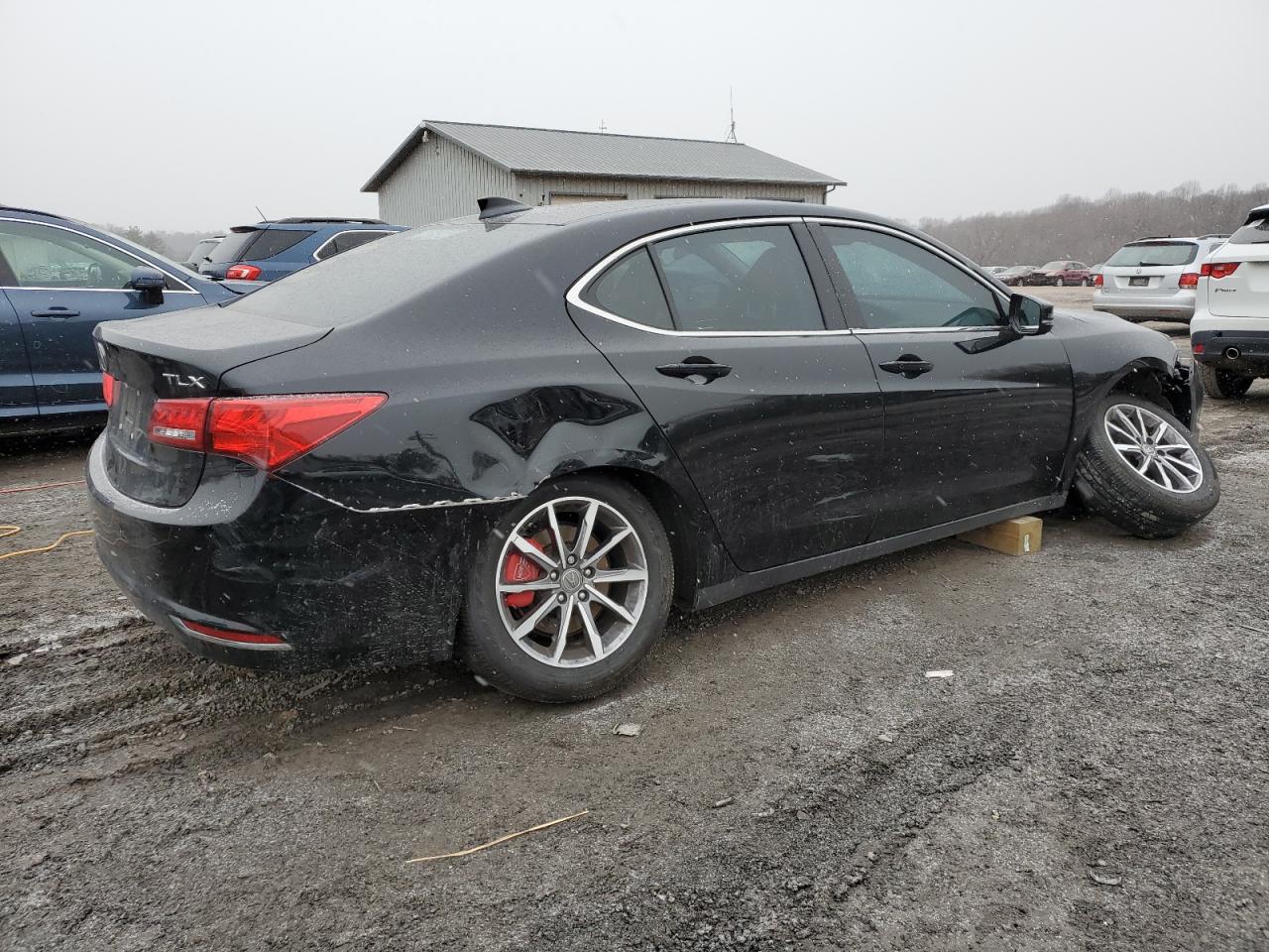 2020 Acura TLX VIN 19UUB1F35LA016942 Copart auction photo, front end / side damage thumbnail 3