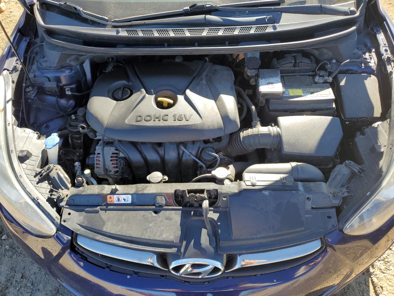 2013 Hyundai Elantra VIN 5NPDH4AE4DH272832 Copart auction photo, side / rear end damage thumbnail 11