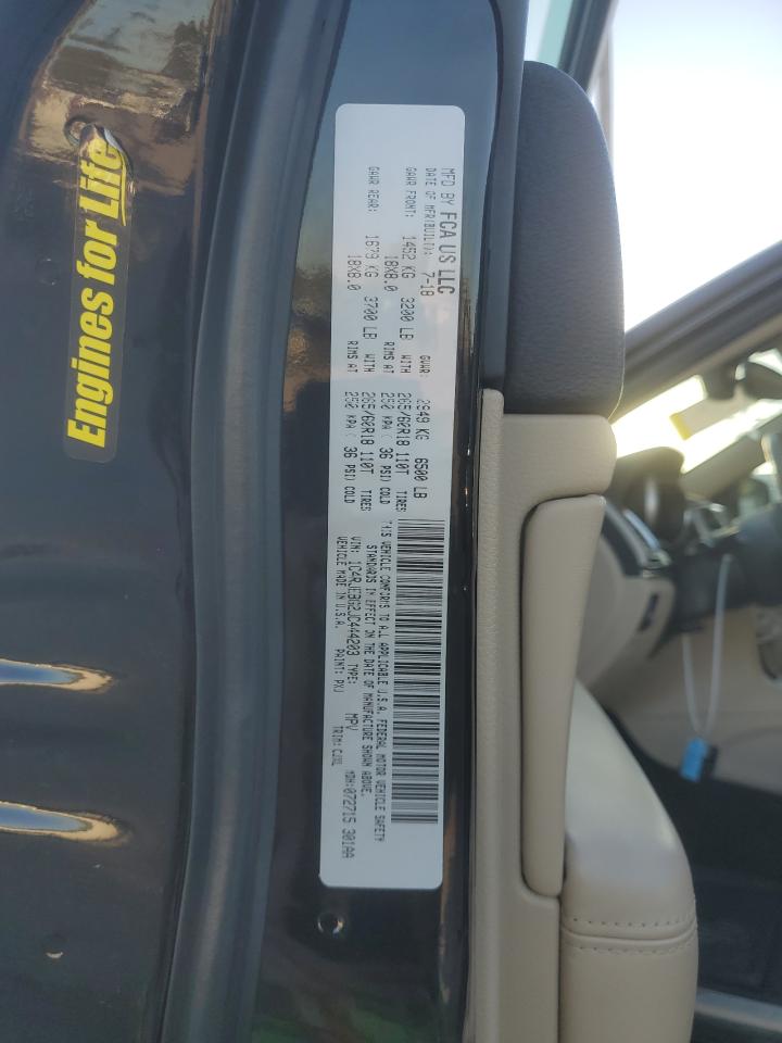 2018 Jeep Grand Cherokee VIN 1C4RJEBG2JC444203 Copart auction photo, hail / minor dent/scratches damage thumbnail 13