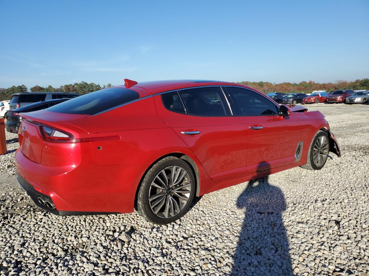 2019 KIA Stinger VIN KNAE25LA3K6051460 Copart auction photo, front end / side damage thumbnail 3