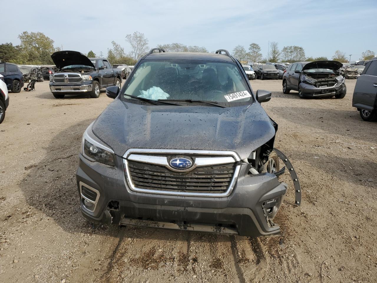 2021 Subaru Forester VIN JF2SKAUC5MH498413 Copart auction photo, front end / side damage thumbnail 5