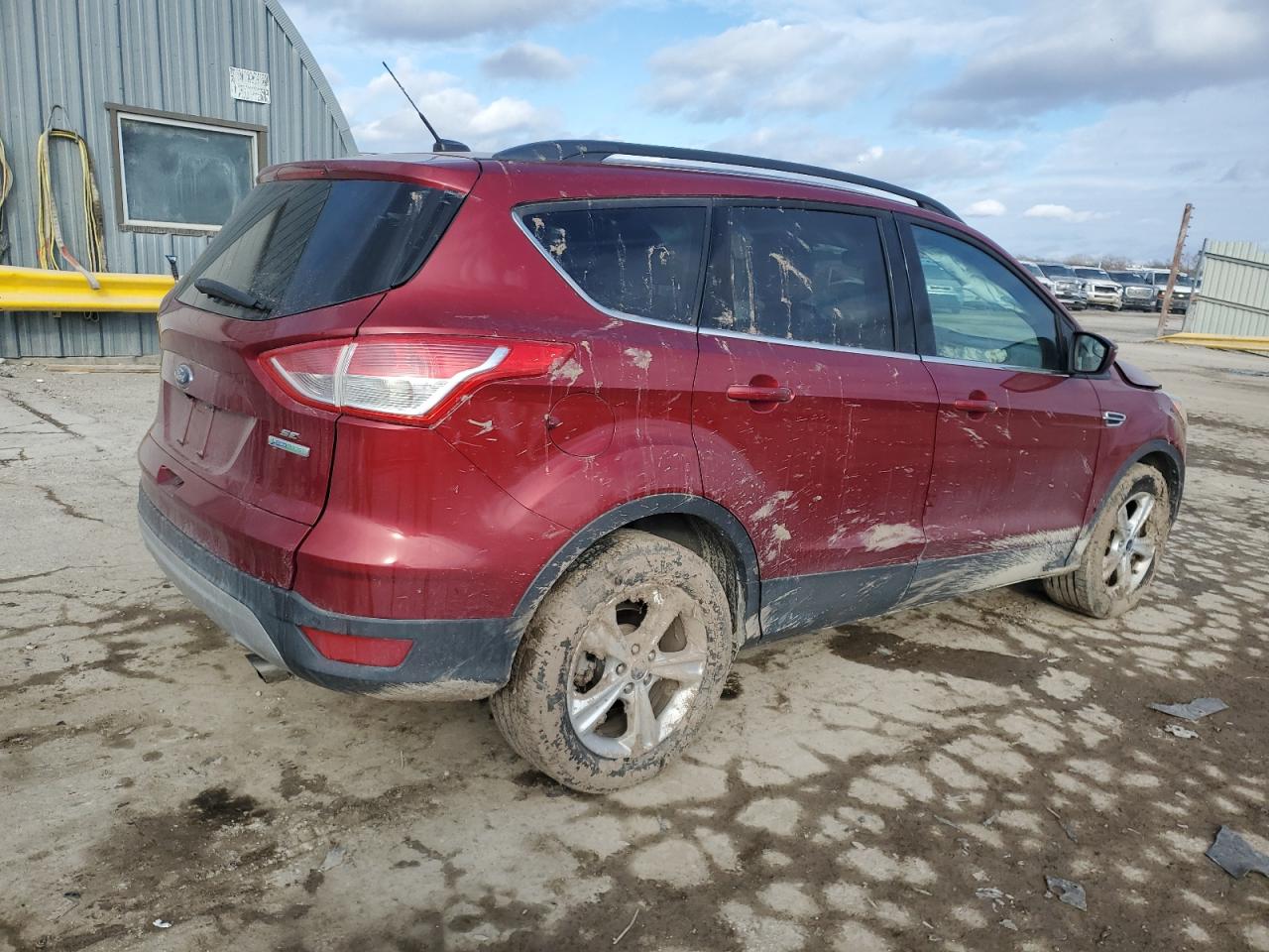 2016 Ford Escape VIN 1FMCU0G93GUB73192 Copart auction photo, side / front end damage thumbnail 3