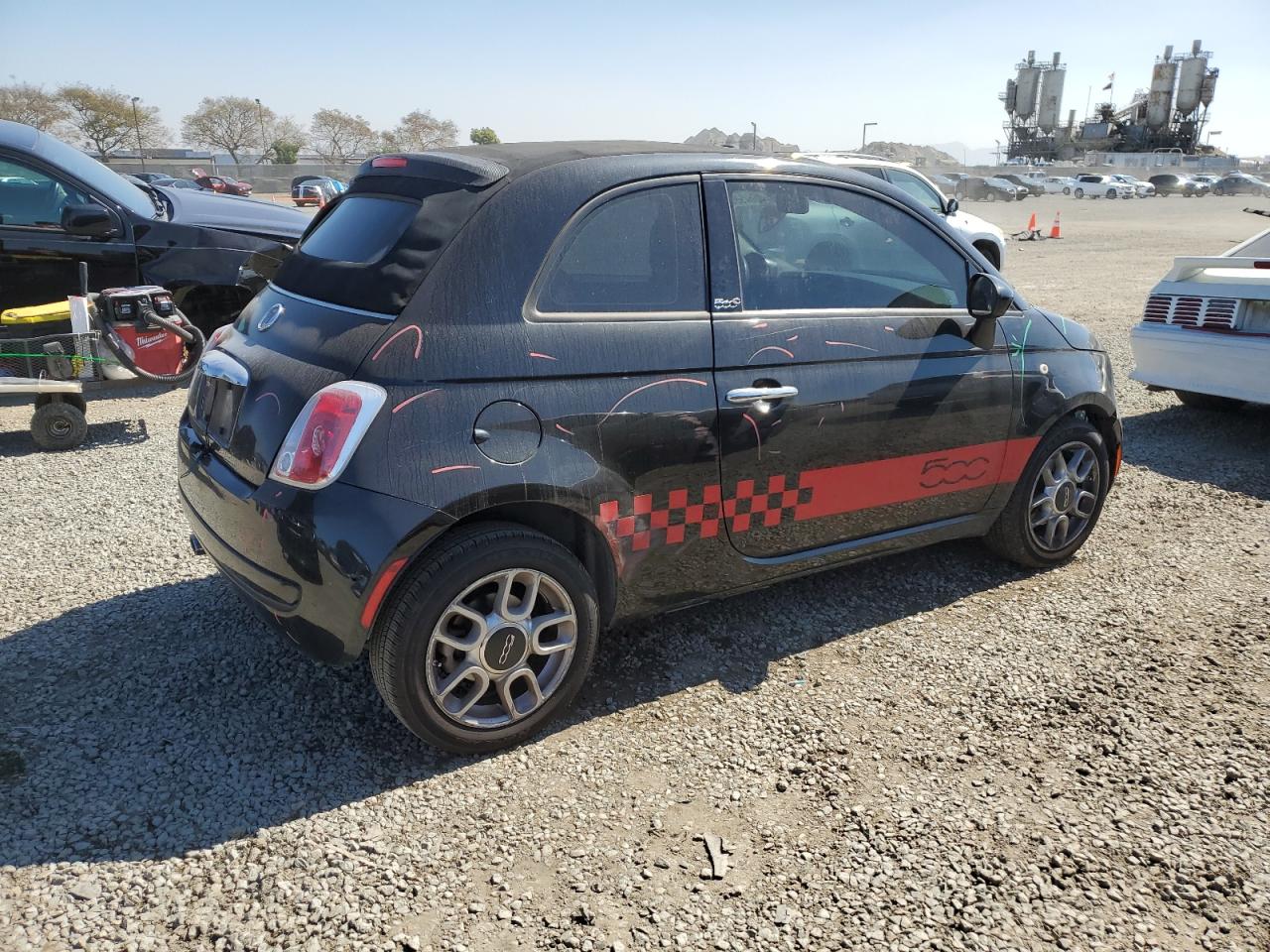 2012 Fiat 500 VIN 3C3CFFDRXCT360685 Copart auction photo, front end damage thumbnail 3