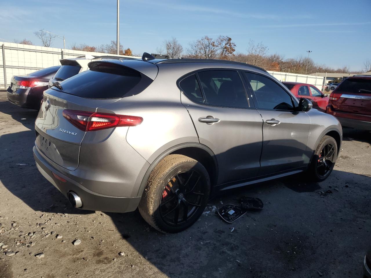 2018 Alfa Romeo Stelvio VIN ZASFAKPN8J7B93860 Copart auction photo, side damage thumbnail 3