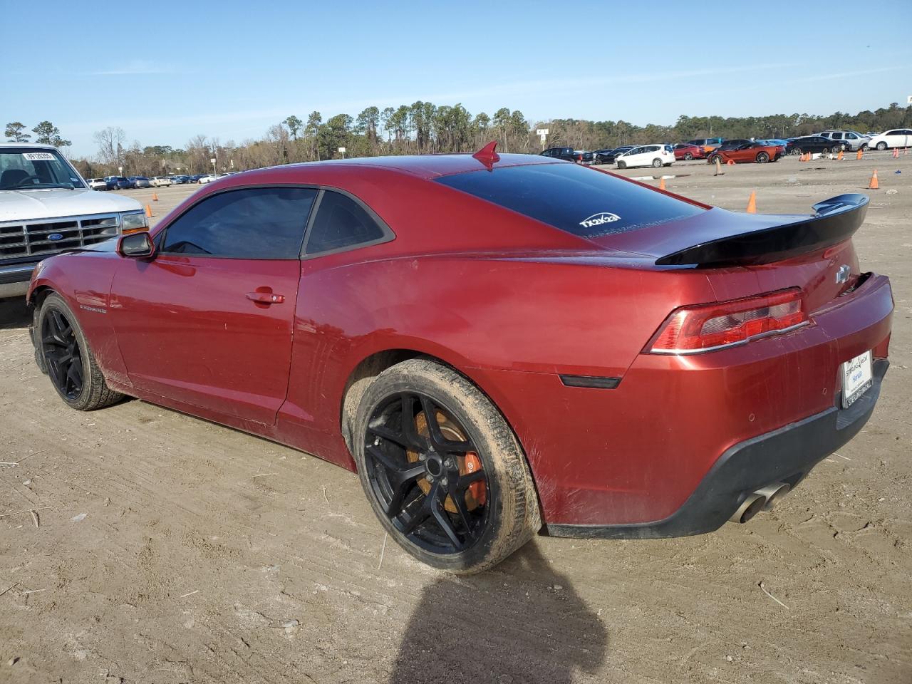 2014 Chevrolet Camaro VIN 2G1FT1EWXE9157626 Copart auction photo, front end / rear end damage thumbnail 2