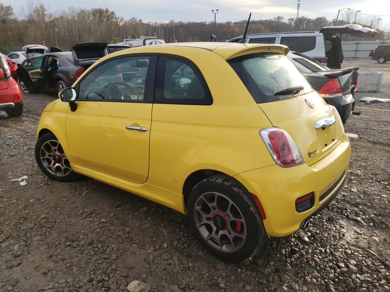 2013 Fiat 500 VIN 3C3CFFBR0DT655153 Copart auction photo, front end / undercarriage damage thumbnail 2