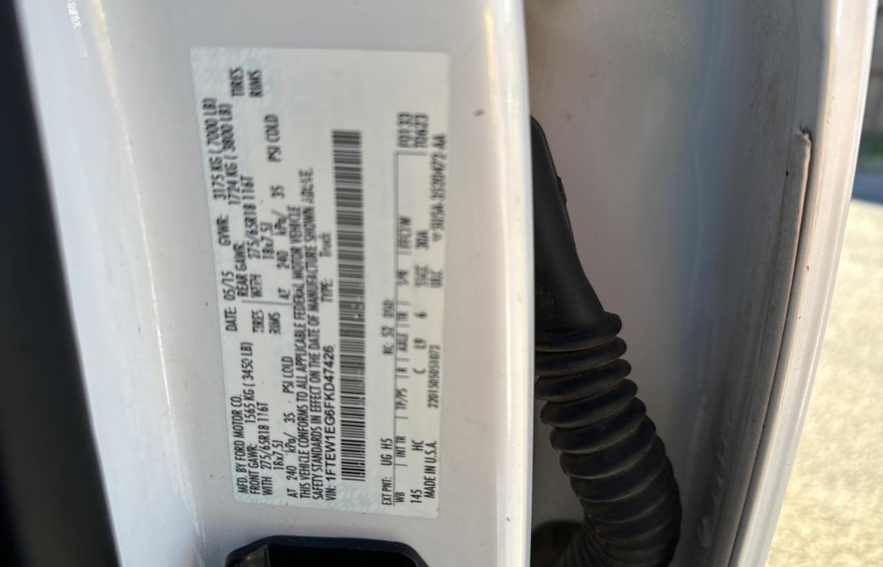 2015 Ford F-150 VIN 1FTEW1EG6FKD47426 Copart auction photo, normal wear / minor dent/scratches damage thumbnail 10