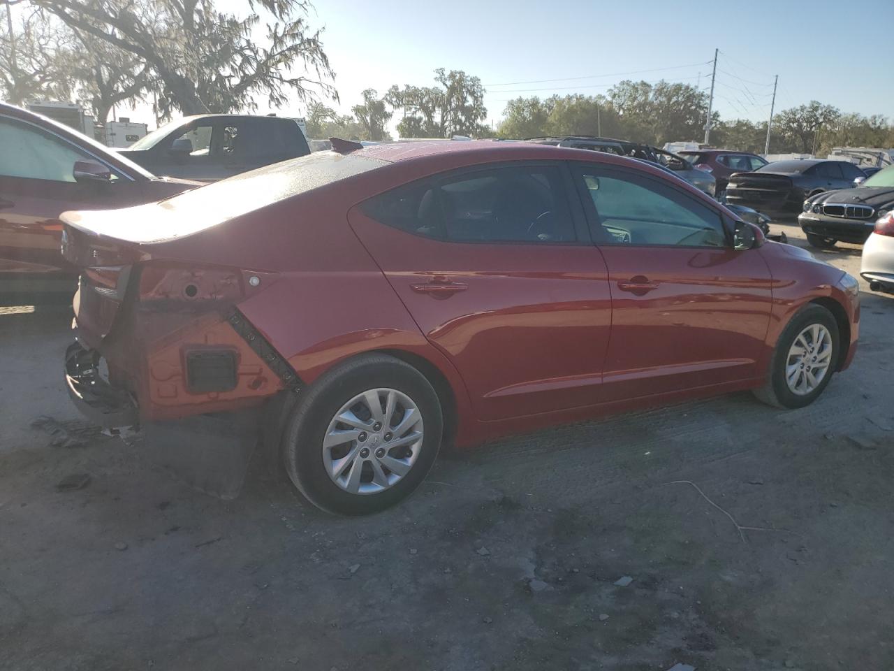 2017 Hyundai Elantra VIN KMHD74LF7HU172689 Copart auction photo, rear end damage thumbnail 3